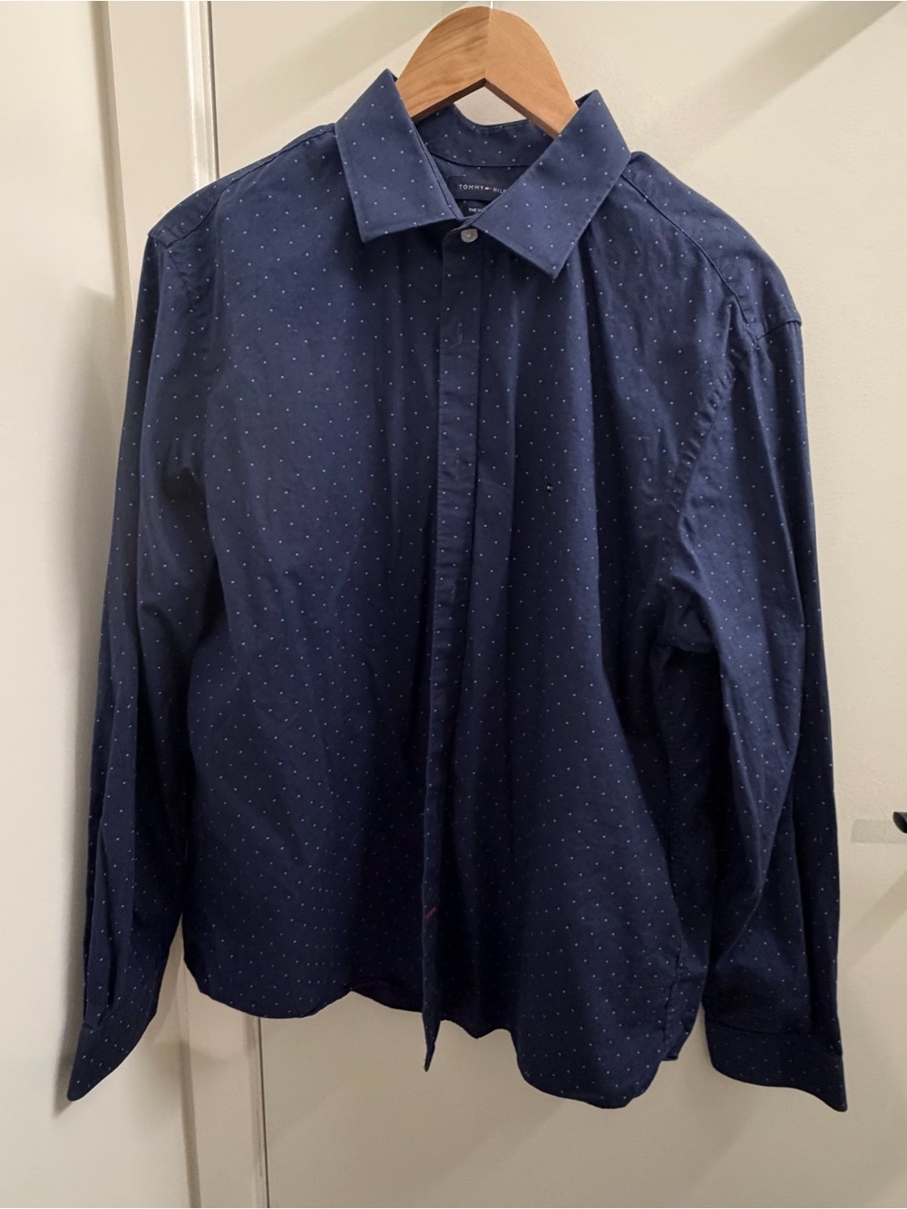 Tommy Hilfiger Men's Navy Microdot Button-Up Shirt